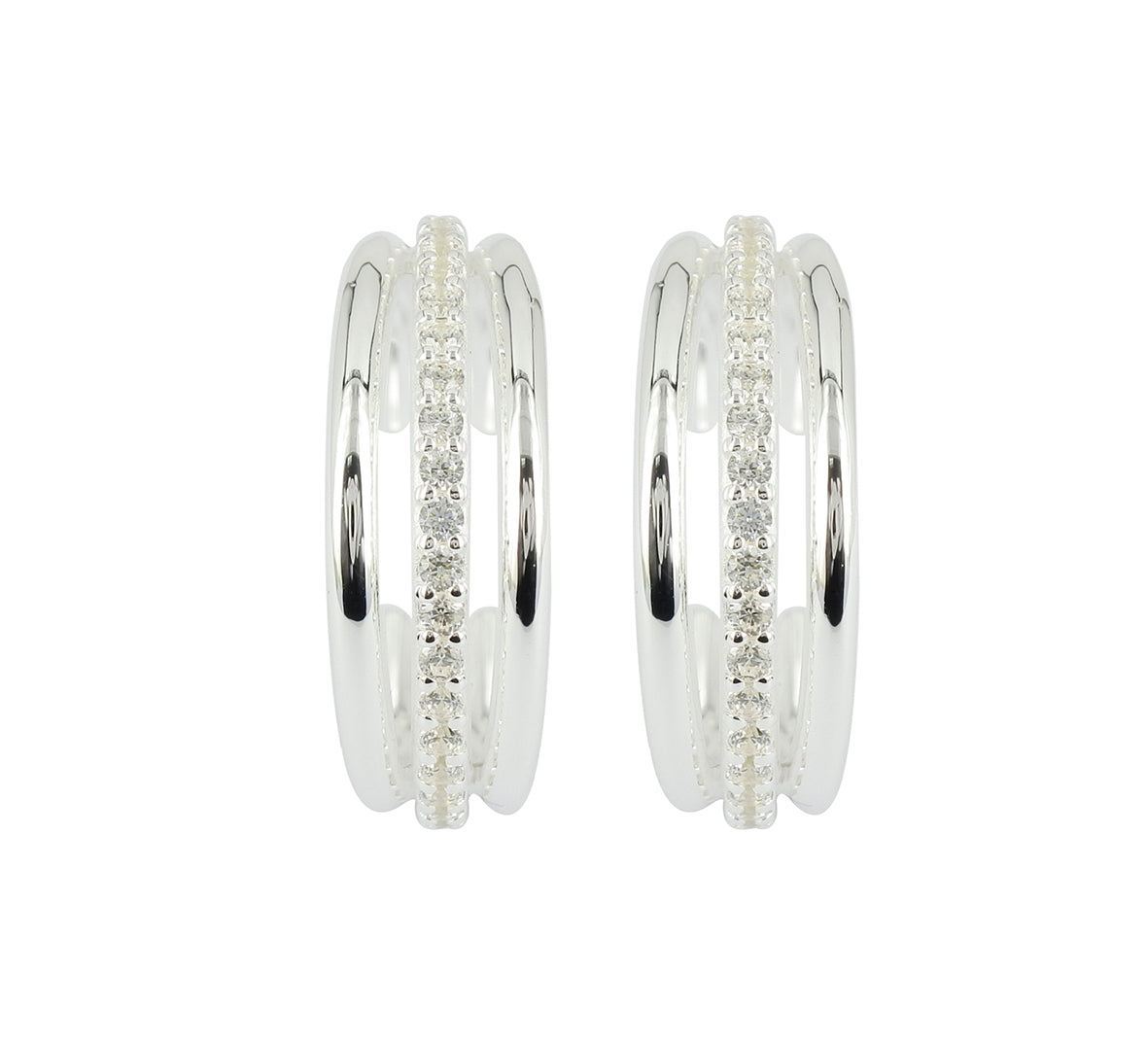 Iben earrings, silver