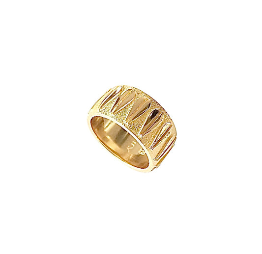 Lotus unisex ring, gold