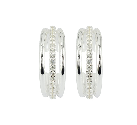 Iben earrings, silver