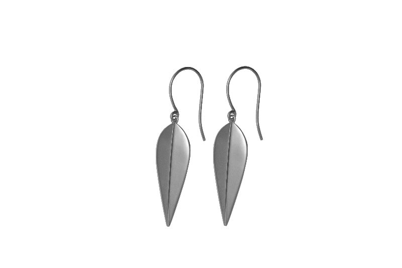 Lotus earrings, silver