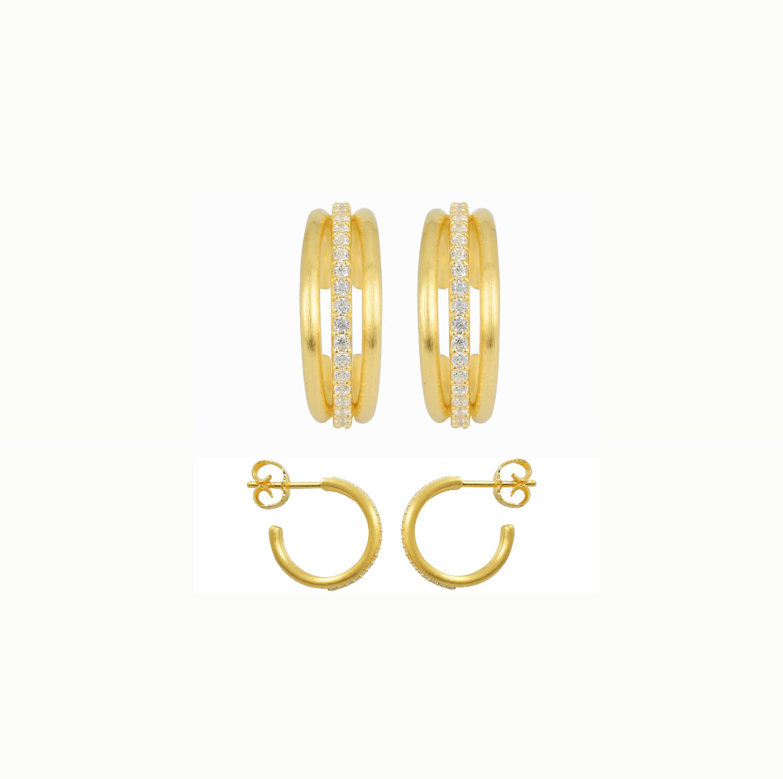 Iben earrings, goldplated