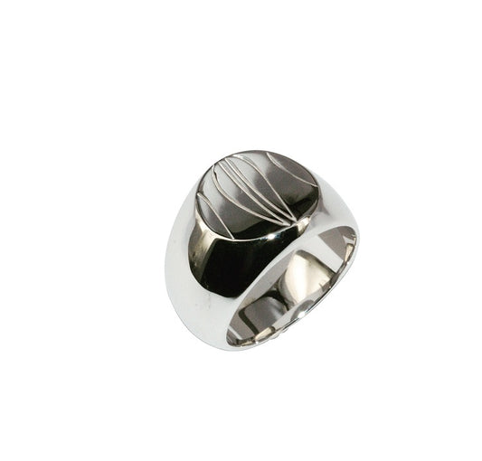Signet unisex ring, silver