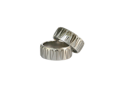Lotus unisex ring, silver